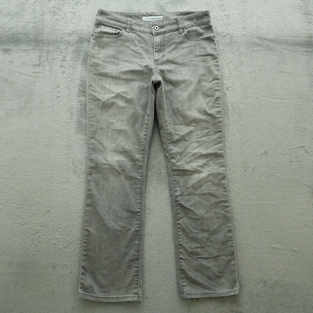 Chico's Platinum Jeans Women's Size 0R US-4R Gray Low-Rise Straight 30" Inseam